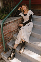 Cece Smocked Embroidered Dress - FINAL SALE