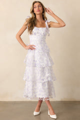 Living In Wonderland Lavender Tulip Floral Midi Dress
