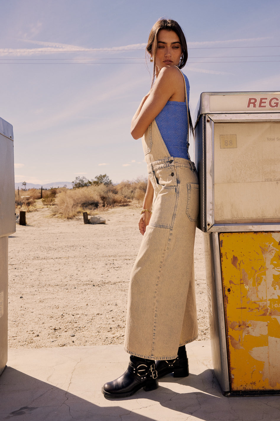 Miller Light Wash Overalls