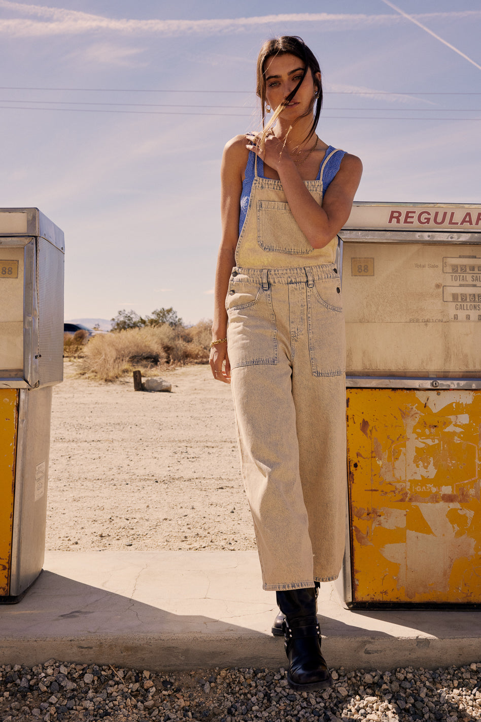 Miller Light Wash Overalls