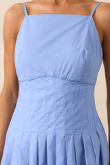 MINKPINK Jacaranda Blue Avalon Square Neck Midi Dress